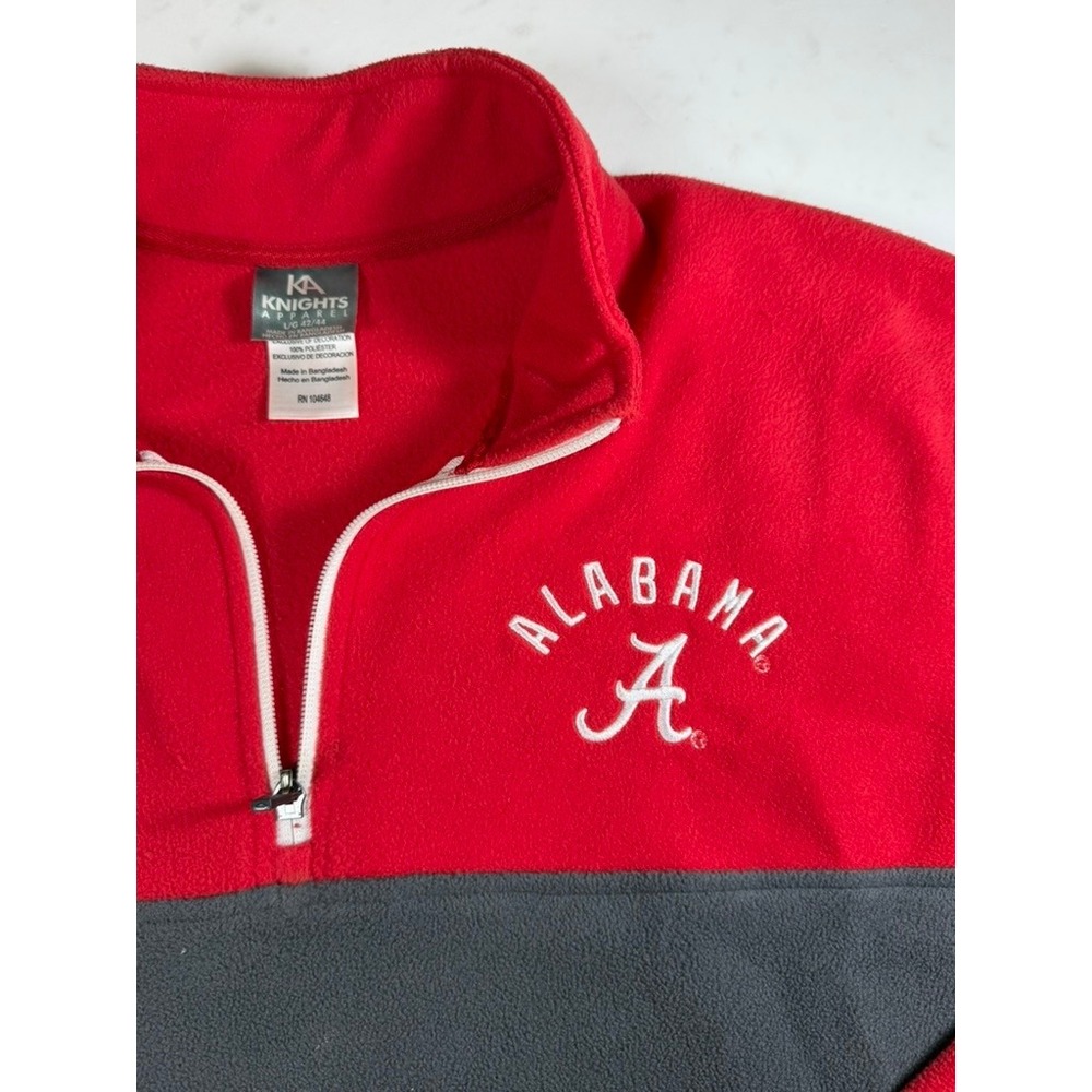 Knights‎ Apparel Alabama Crimson Tide Pullover Mens L Red Gray Excellent Fleece